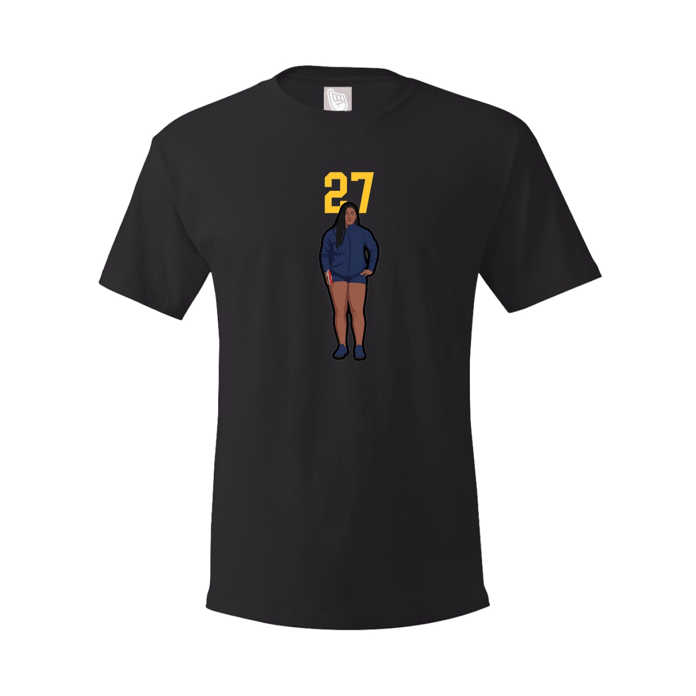 Youth Tee — Number Top in Black