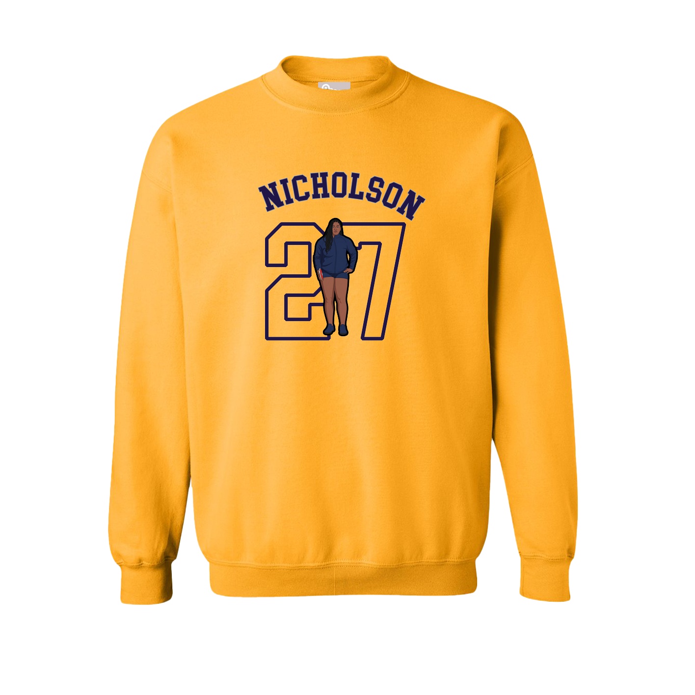 Fleece Crew — Shirsey Arch in Gold