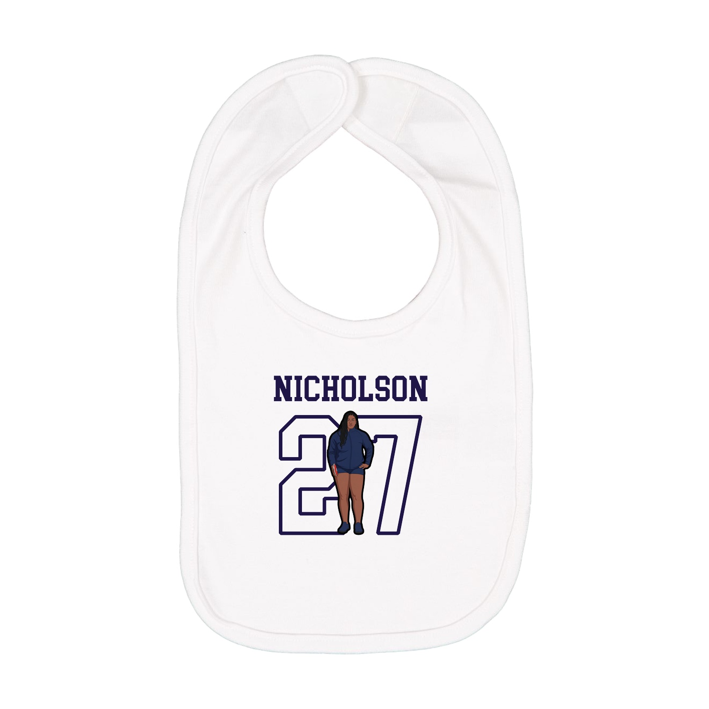 Infant Bib — Shirsey in White