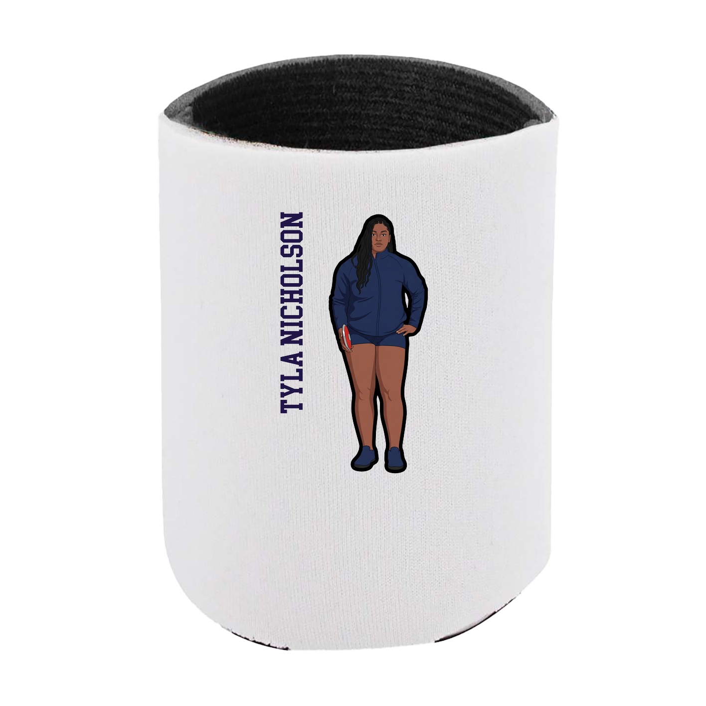 Can Holder — Name Vertical in White