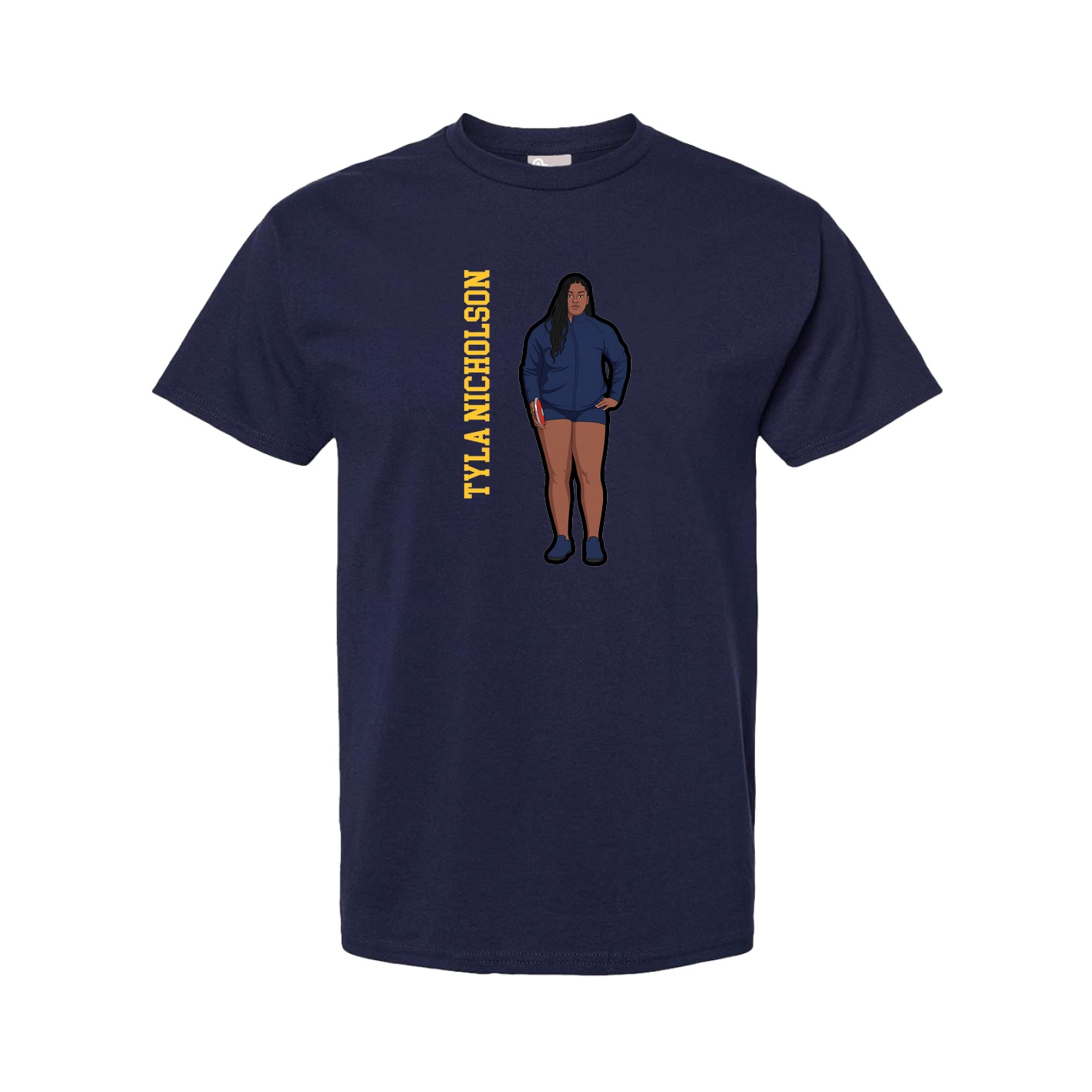 Youth Tee — Name Vertical in Navy