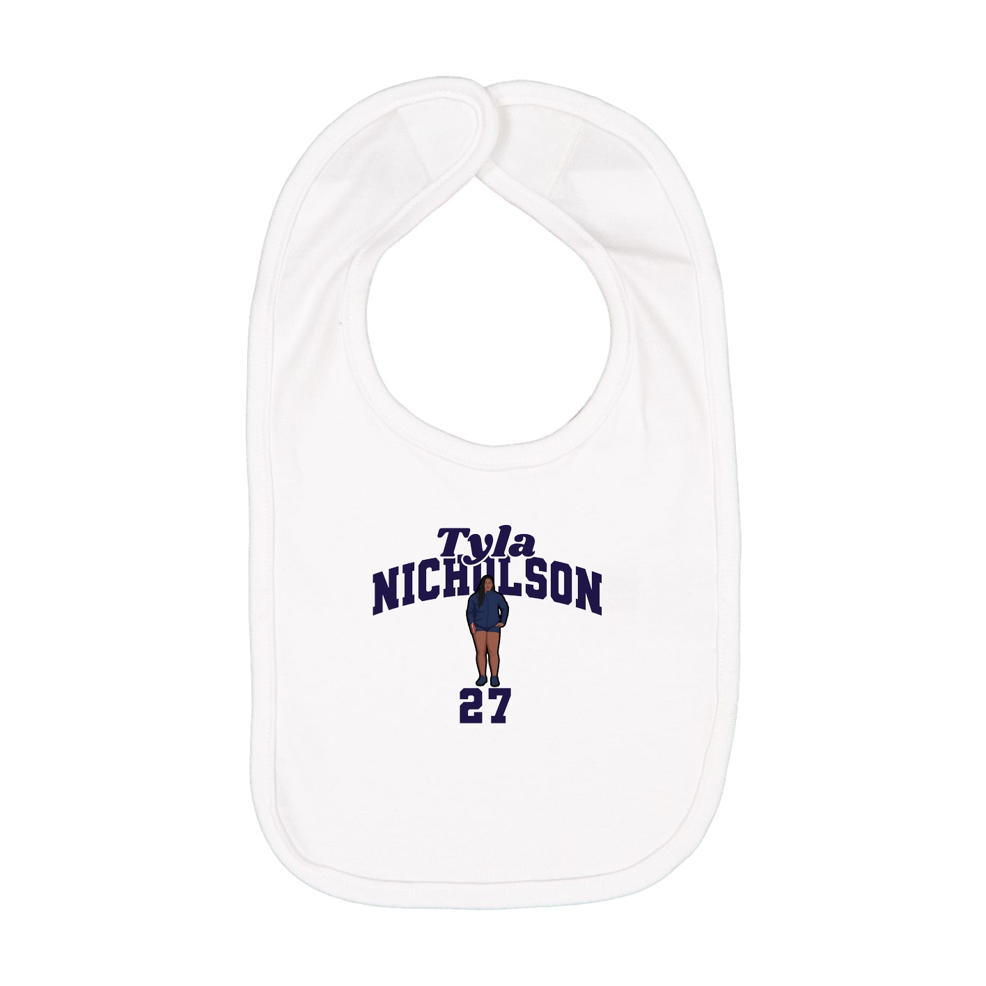 Infant Bib — Signature Arch in White