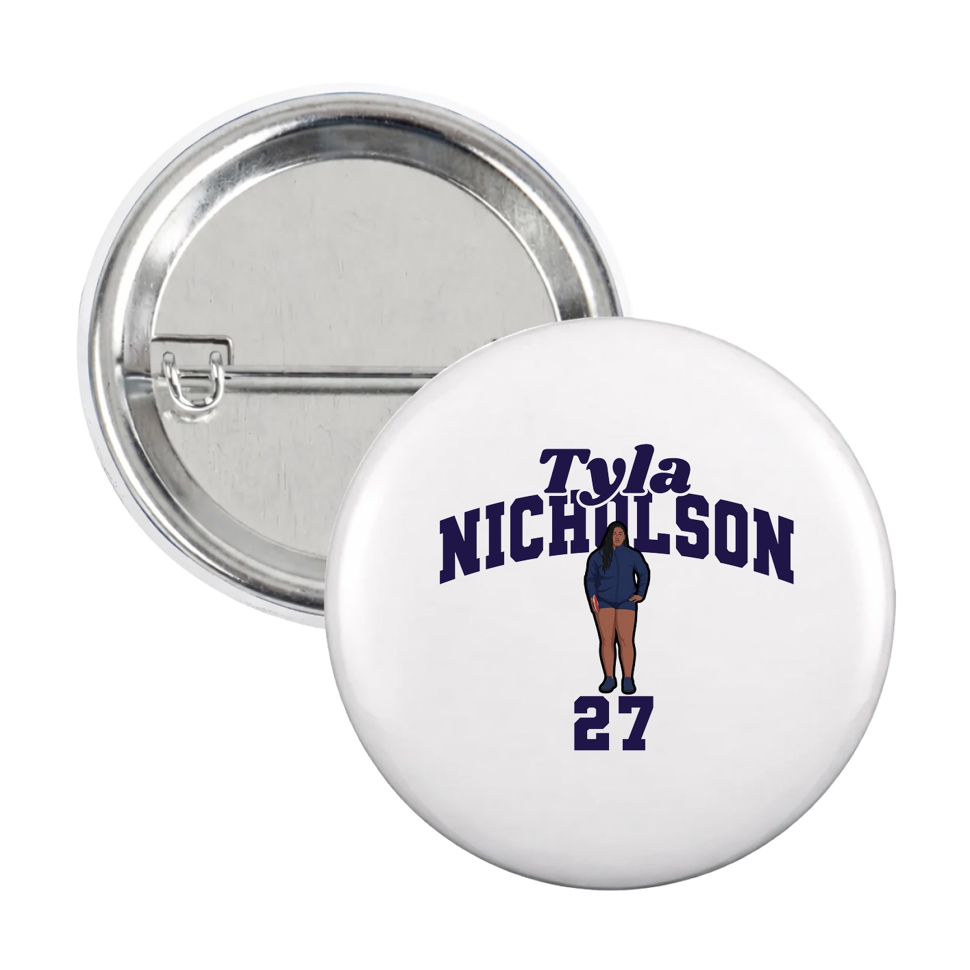 Game Day Button — Signature Arch in White