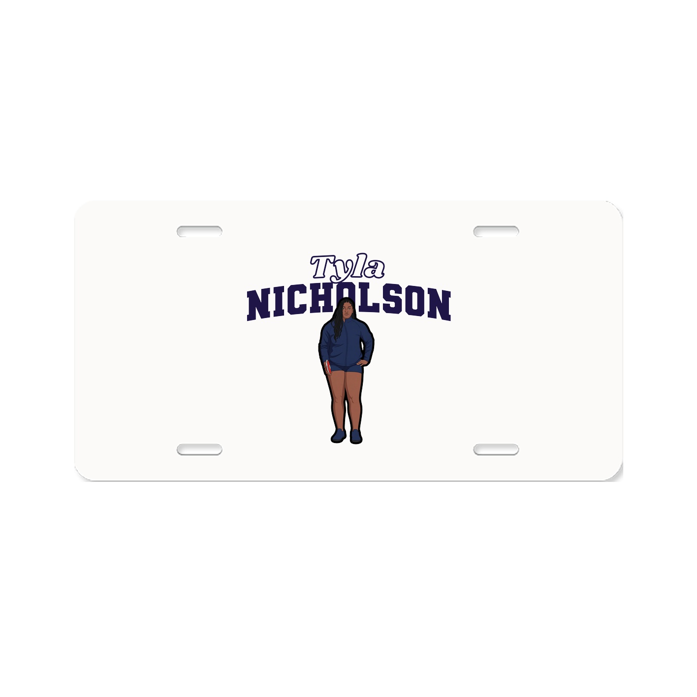 License Plate — Name Arch in Classic