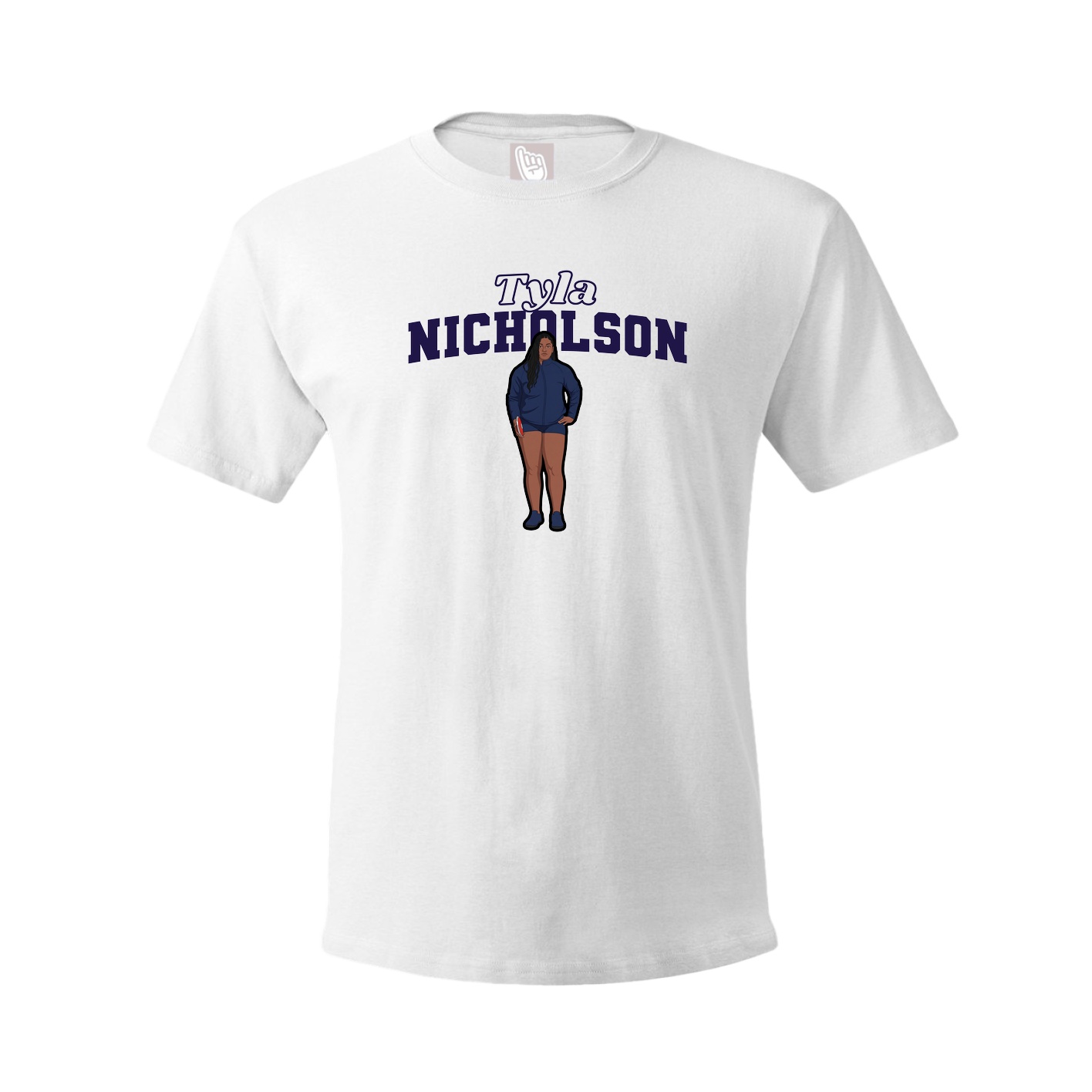 Youth Tee — Name Arch in White