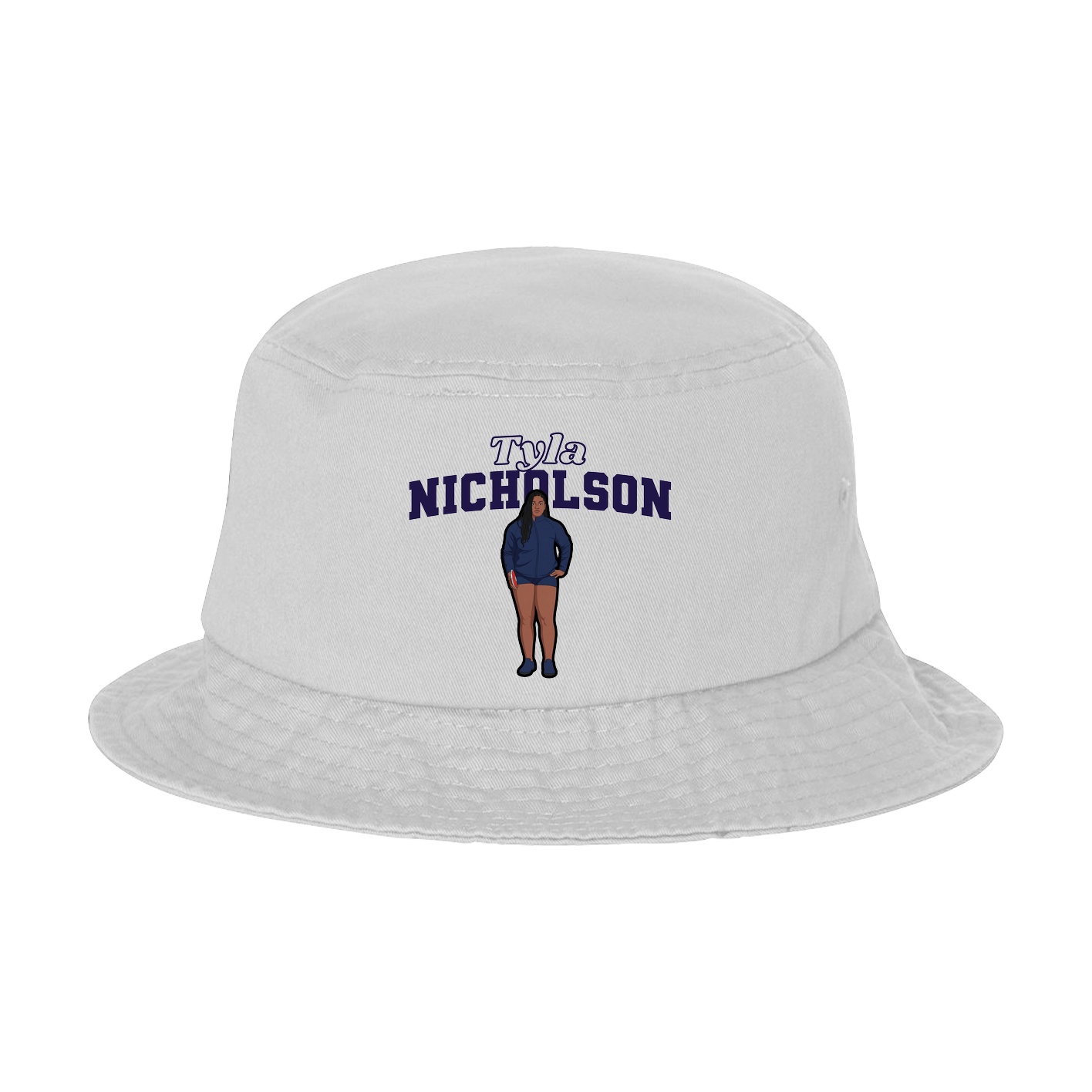 Bucket Cap — Name Arch in White