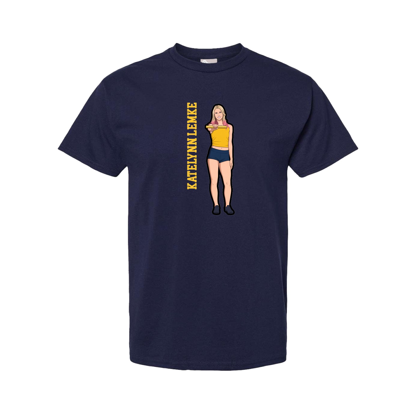 Youth Tee — Name Vertical in Navy