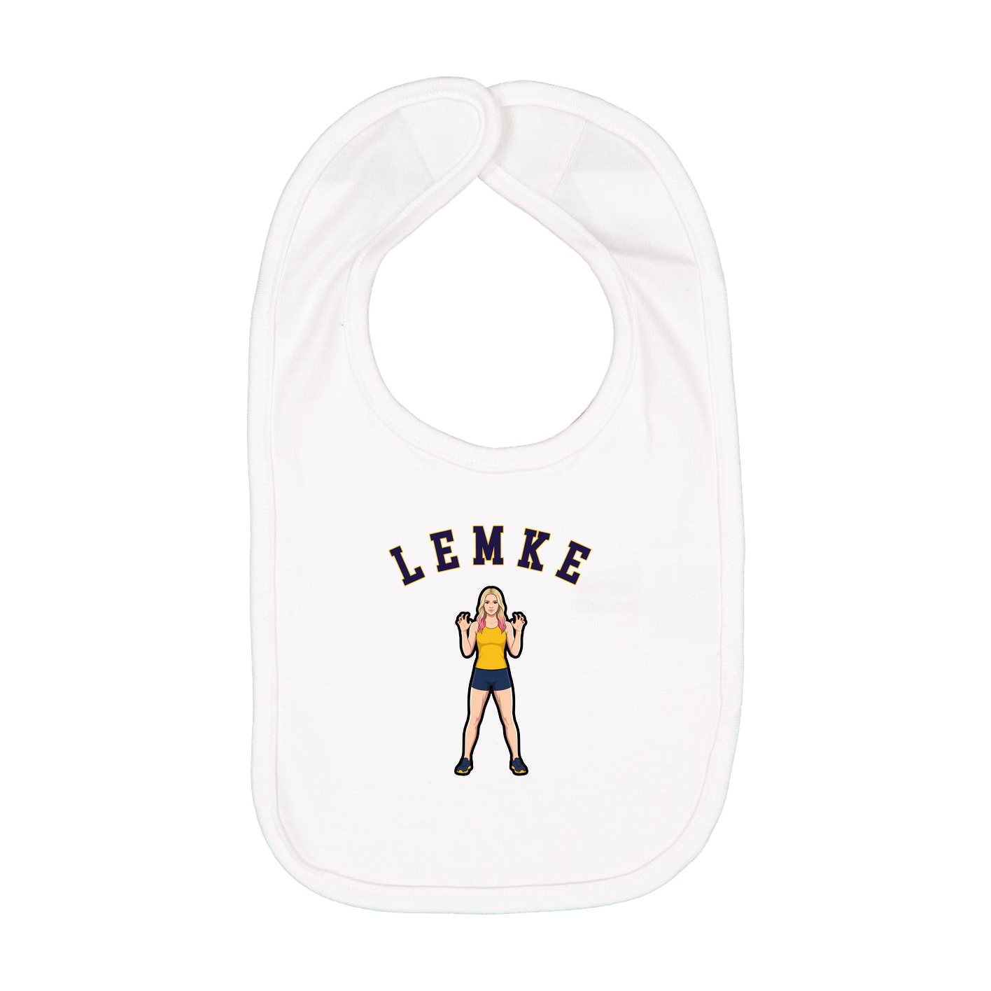 Infant Bib — Shirsey Arch in White