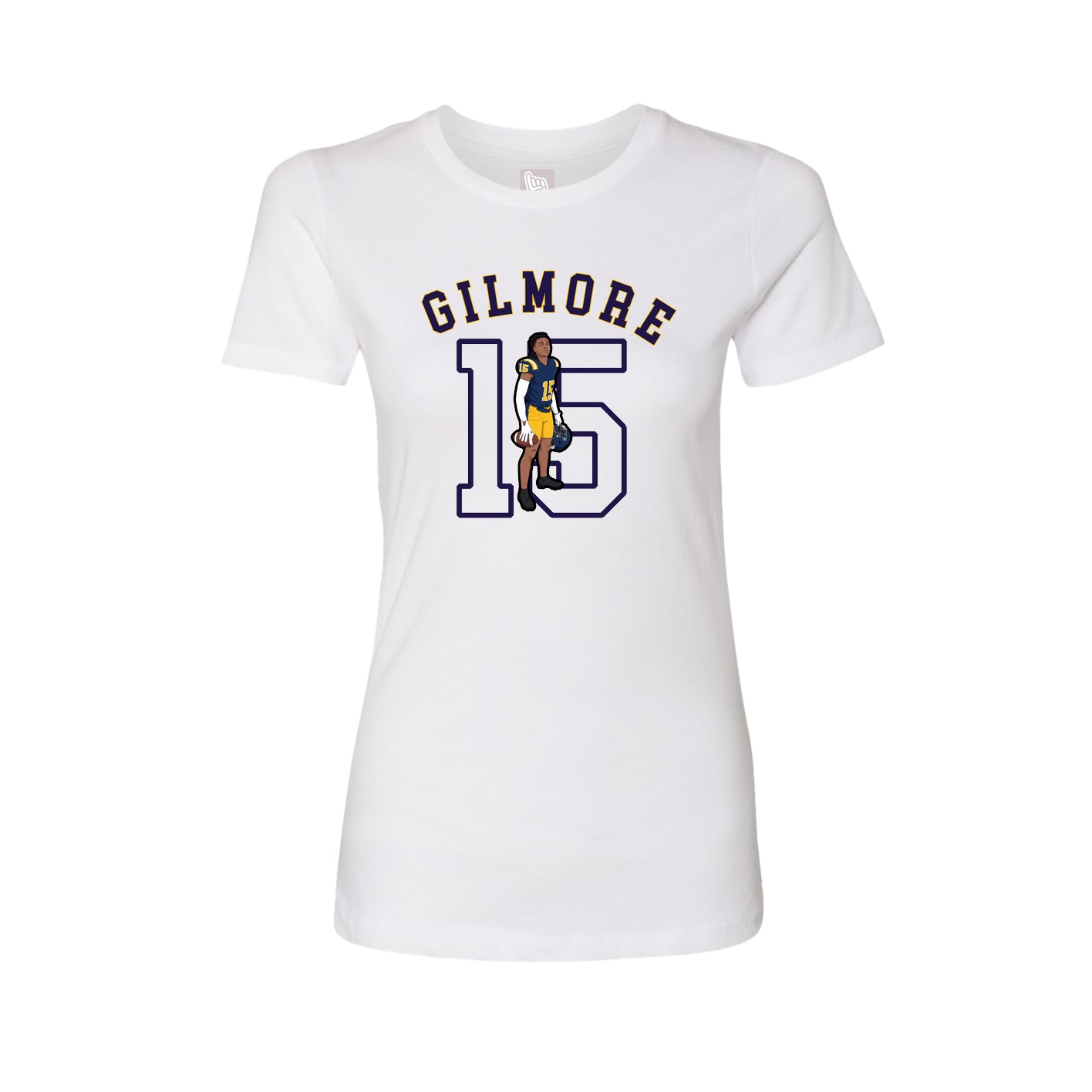 Fitted Women's Tee — Shirsey Arch in White