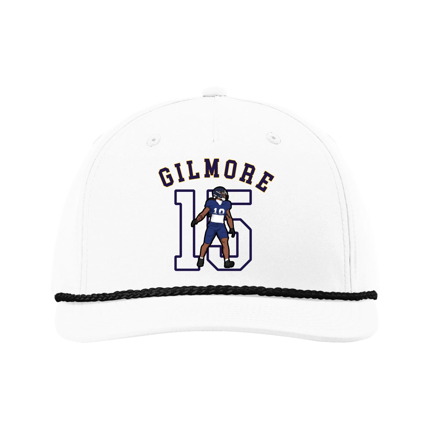 Five-Panel Classic Rope Cap — Shirsey Arch in White