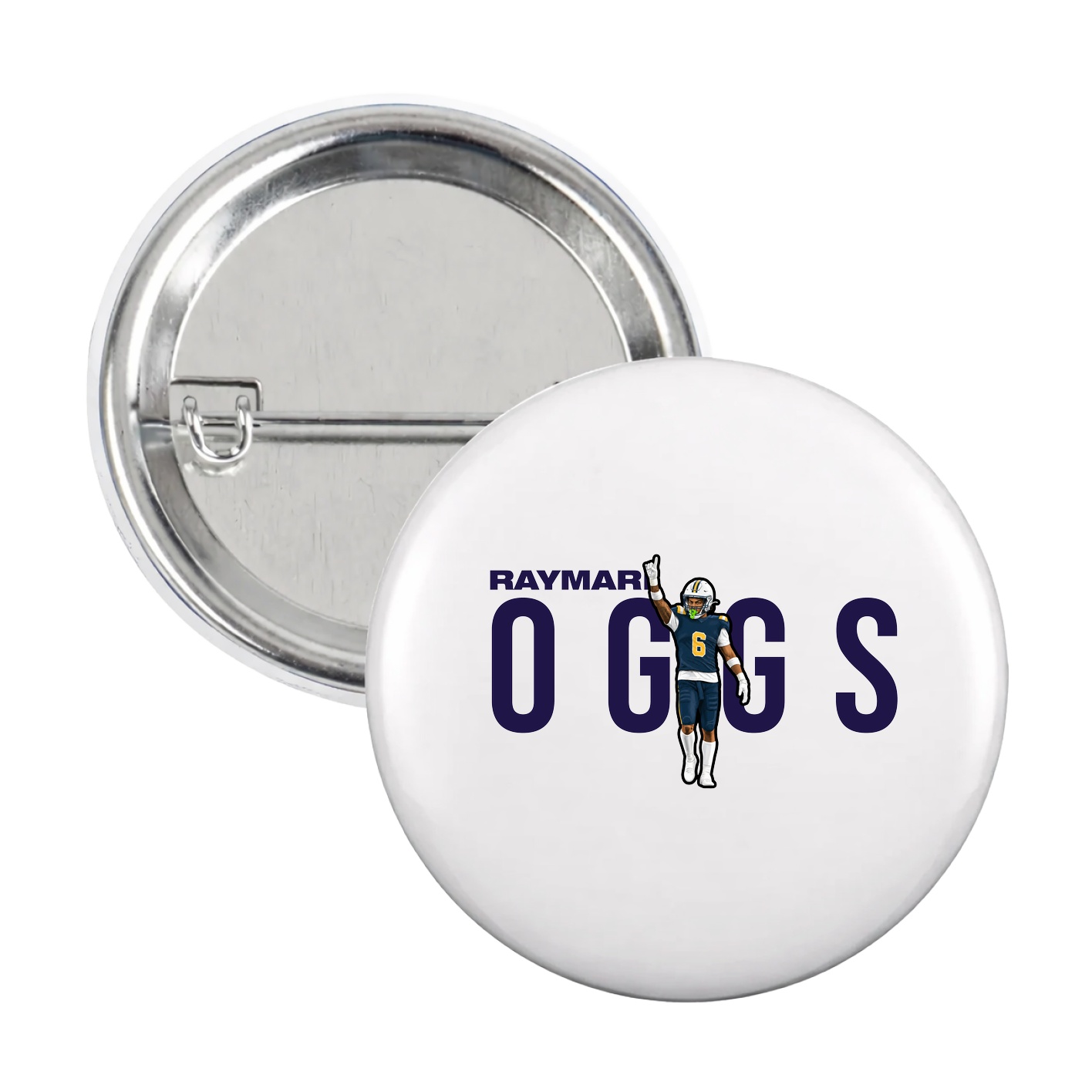 Game Day Button — Player Name in White