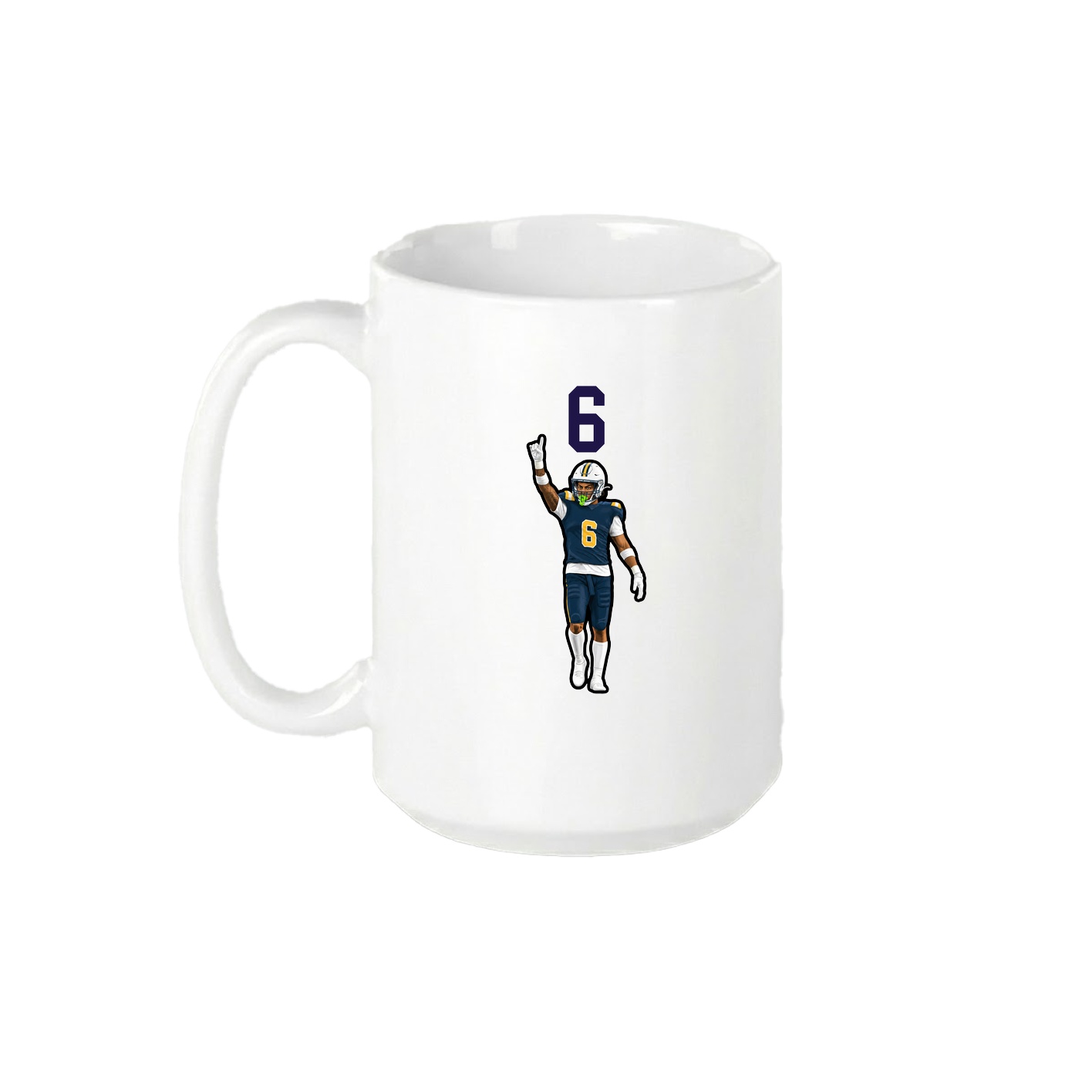 15oz Coffee Mug — Number Top in White