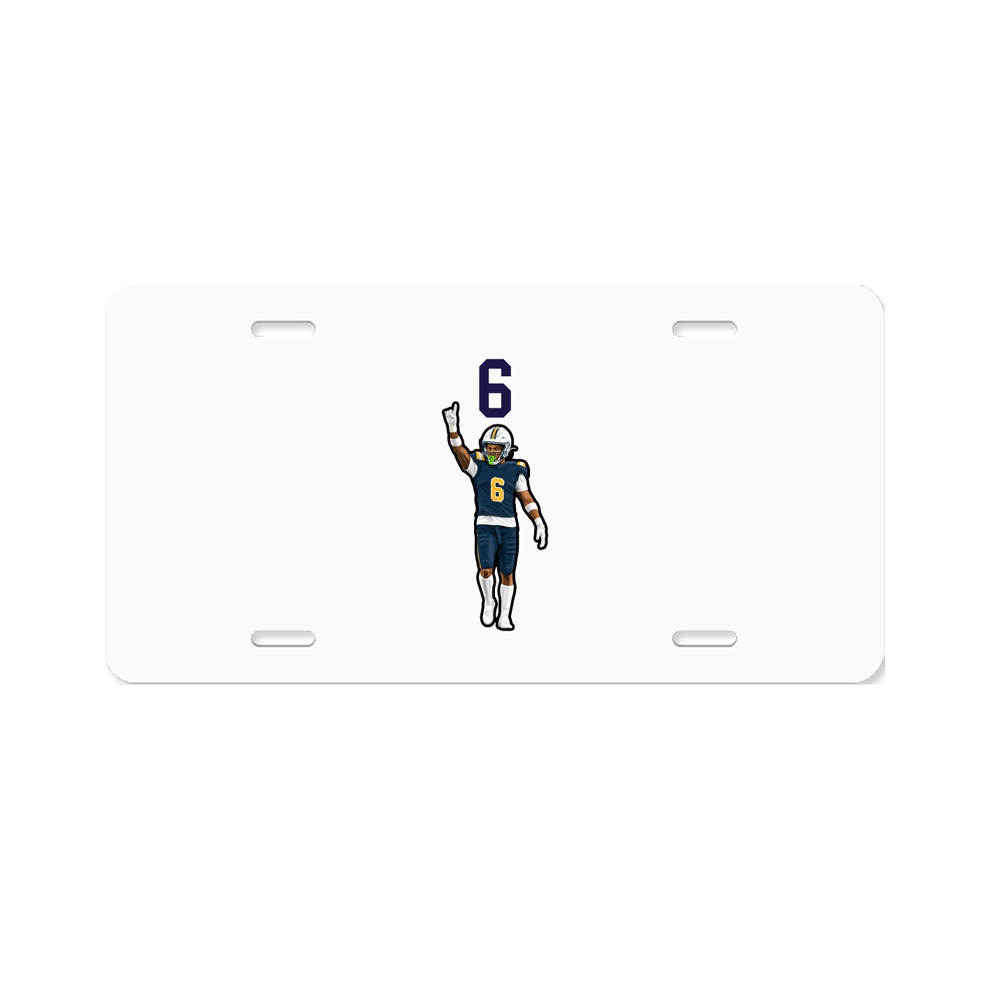 License Plate — Number Top in Classic