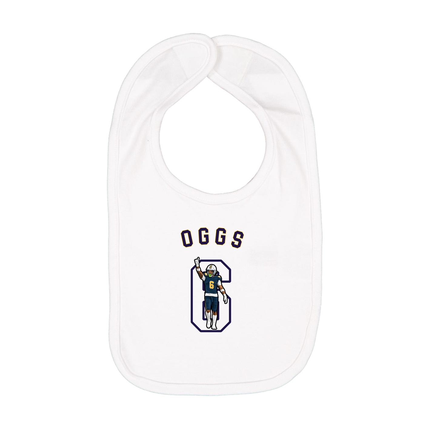 Infant Bib — Shirsey Arch in White