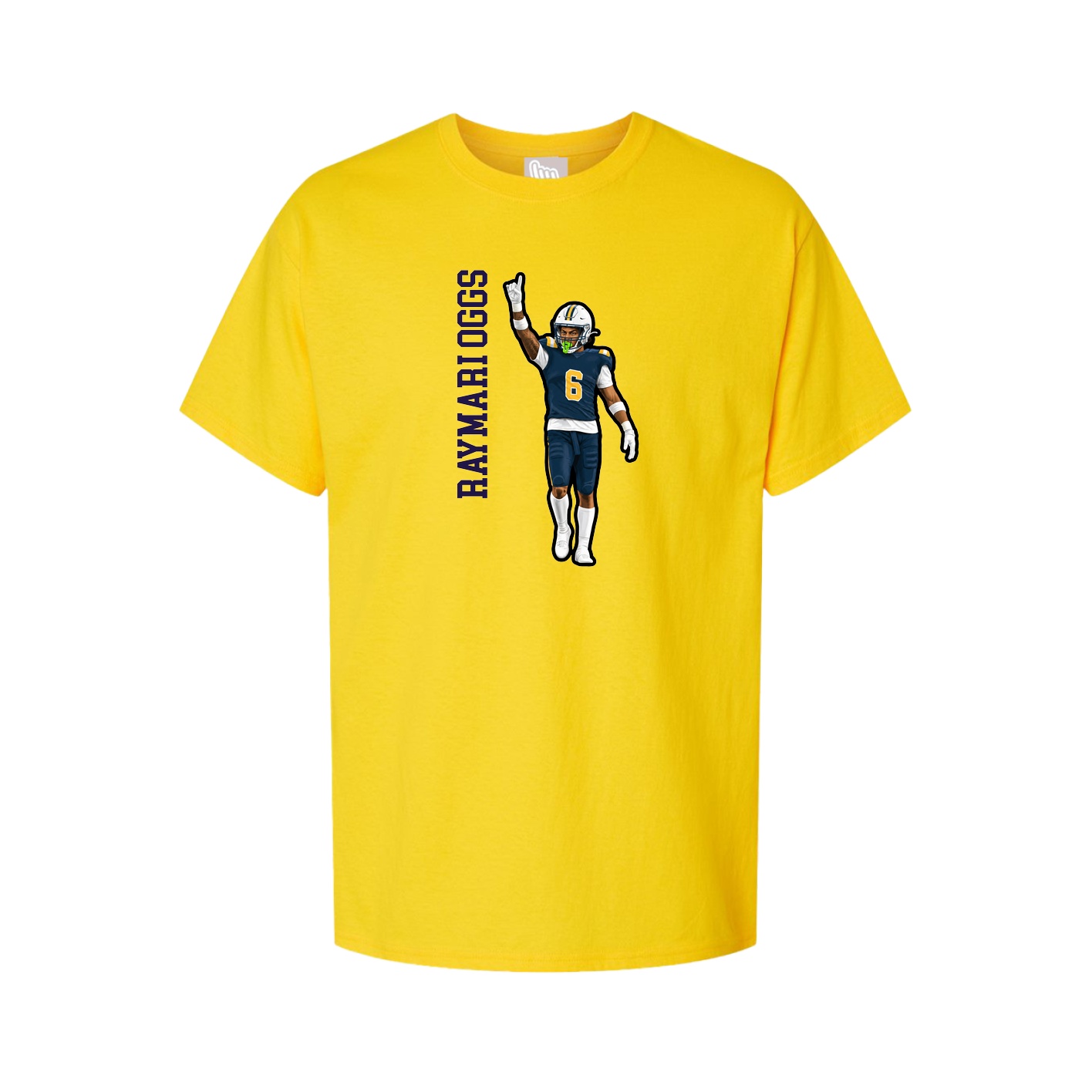 Youth Tee — Name Vertical in Gold