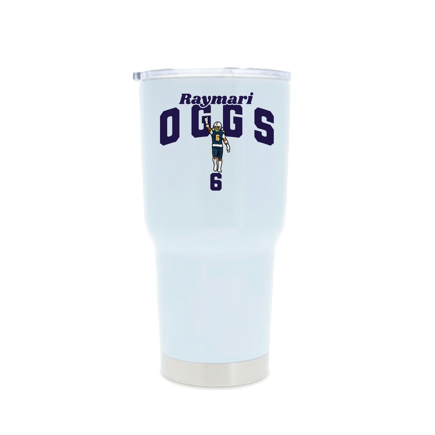 30oz Stainless Steel Tumbler — Signature Arch in White