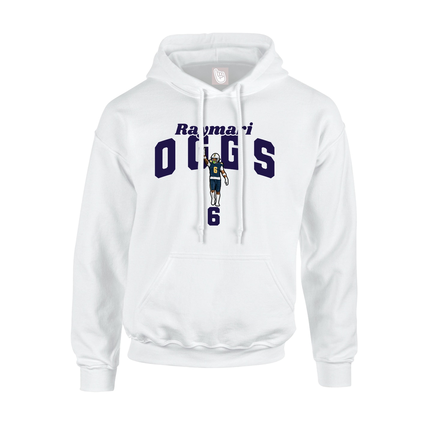 Youth Hoodie — Signature Arch in White