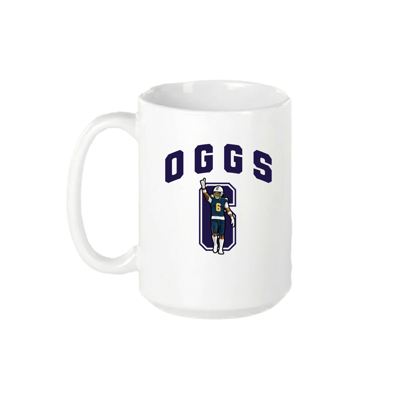 15oz Coffee Mug — Number in White