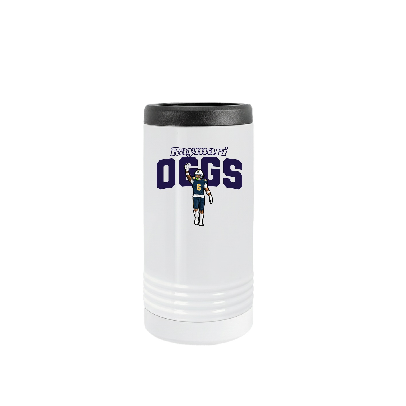 Slim Beverage Holder — Name Arch in White