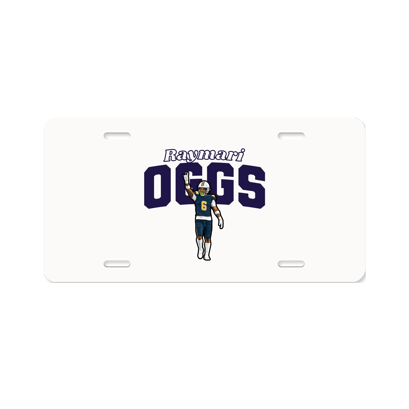 License Plate — Name Arch in Classic