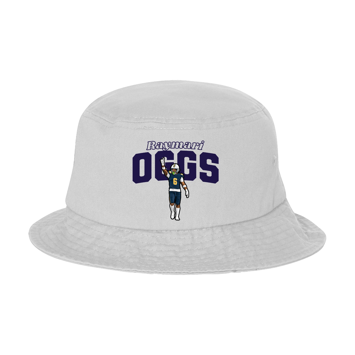 Bucket Cap — Name Arch in White