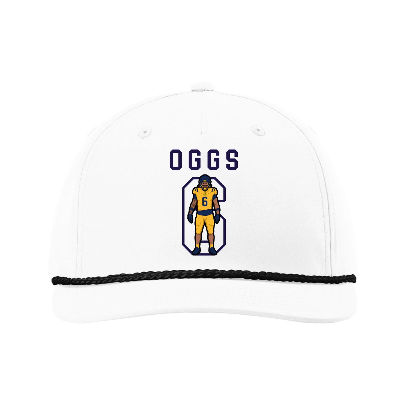 Five-Panel Classic Rope Cap — Shirsey in White