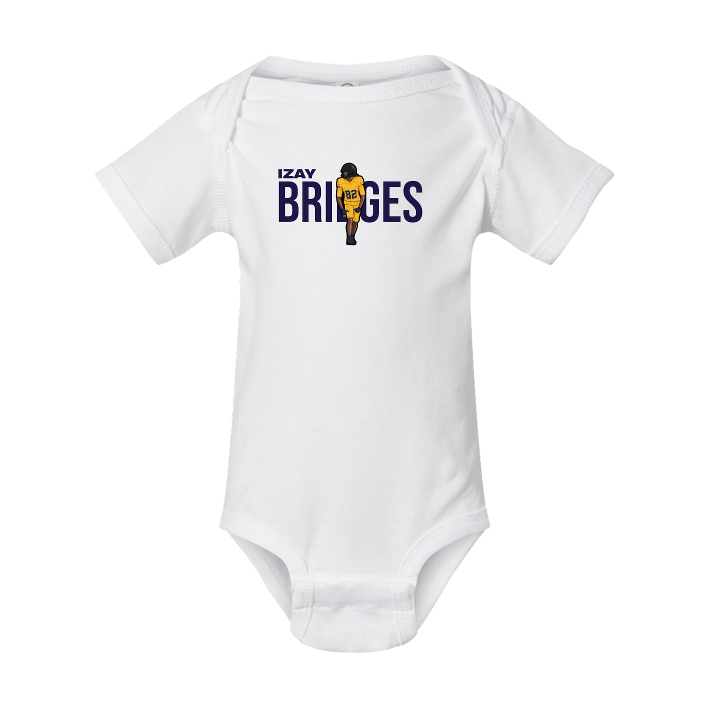 Baby Onesie — Player Name in White