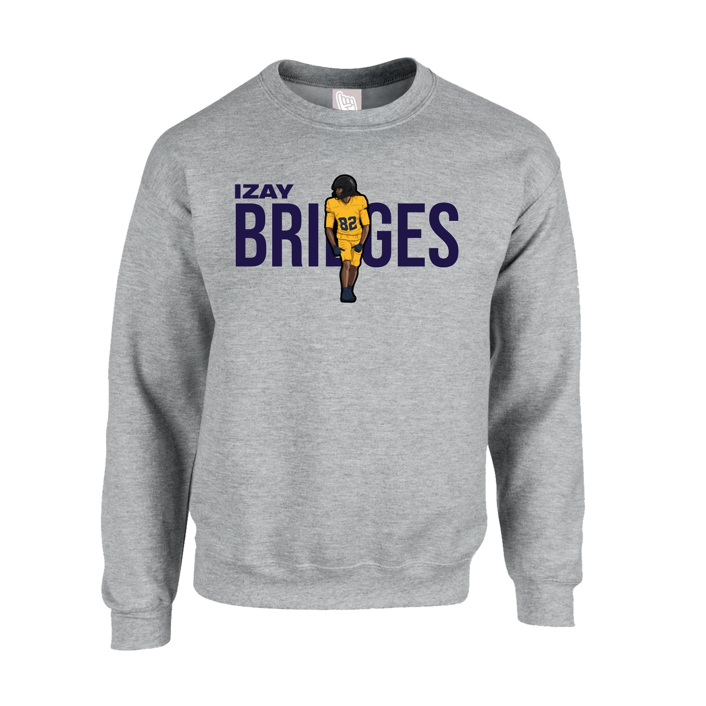 Fleece Crew — Player Name in Grey