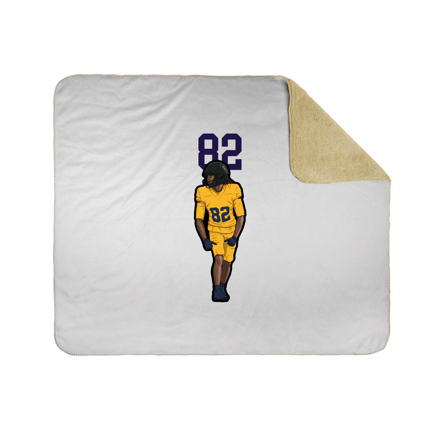 Throw Blanket — Number Top in White