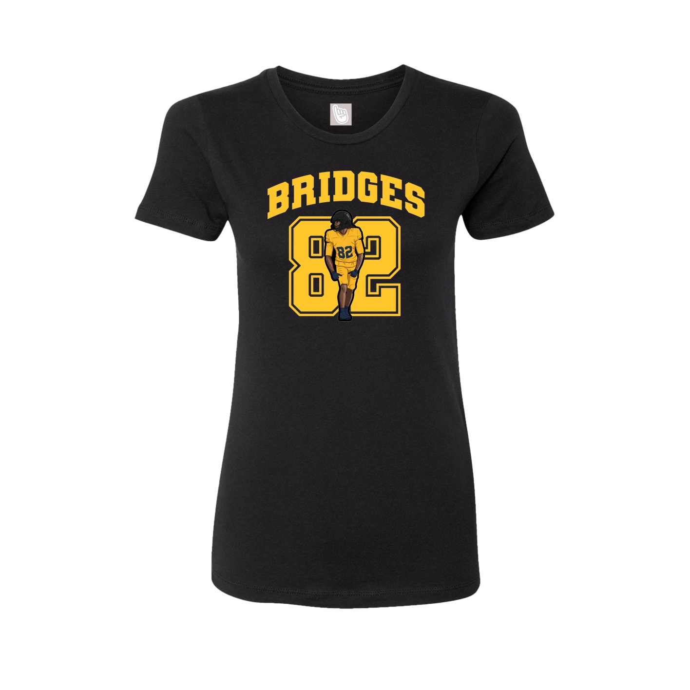 Fitted Women's Tee — Number in Black