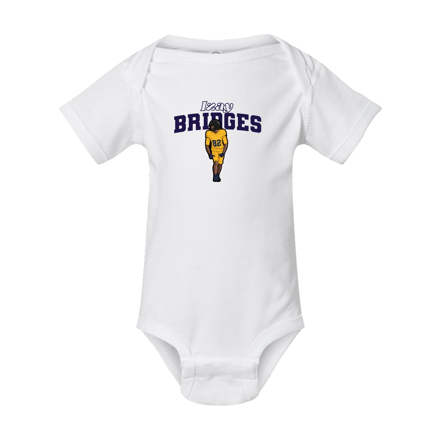 Baby Onesie — Name Arch in White