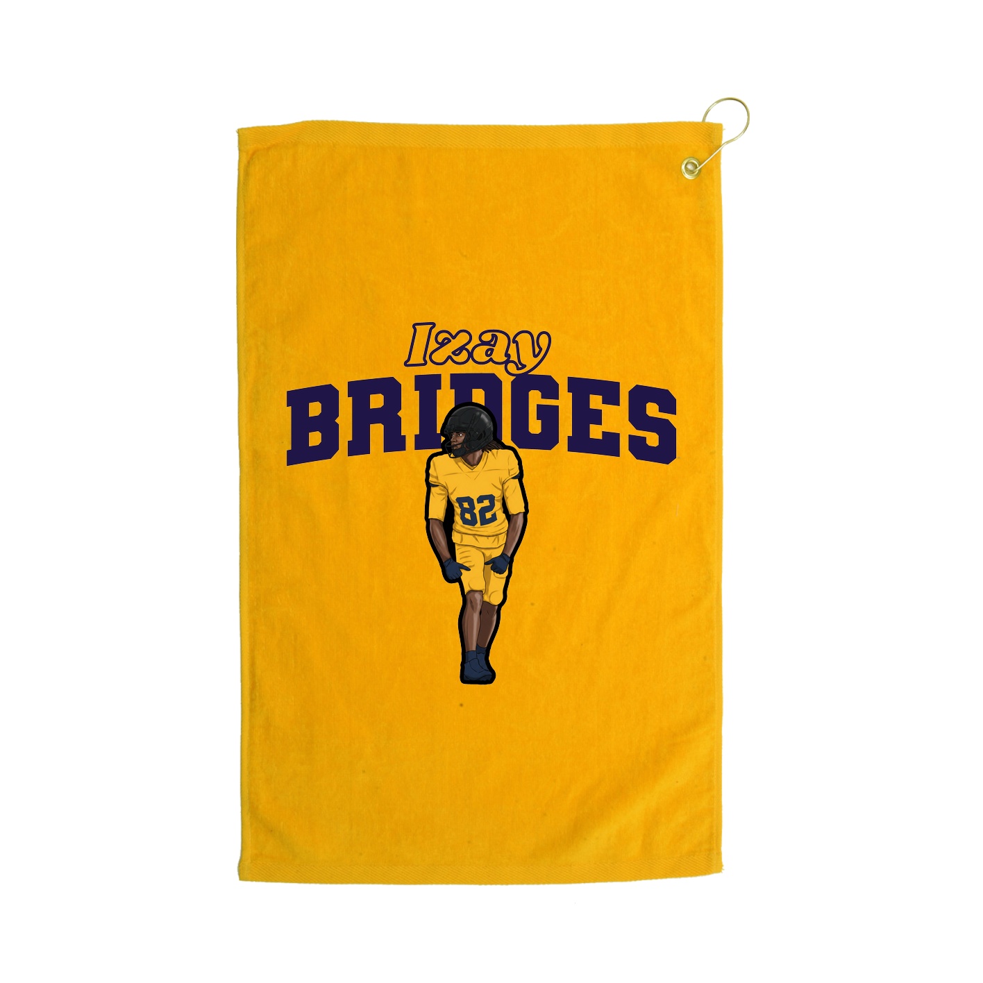 Golf Towel — Name Arch in Gold