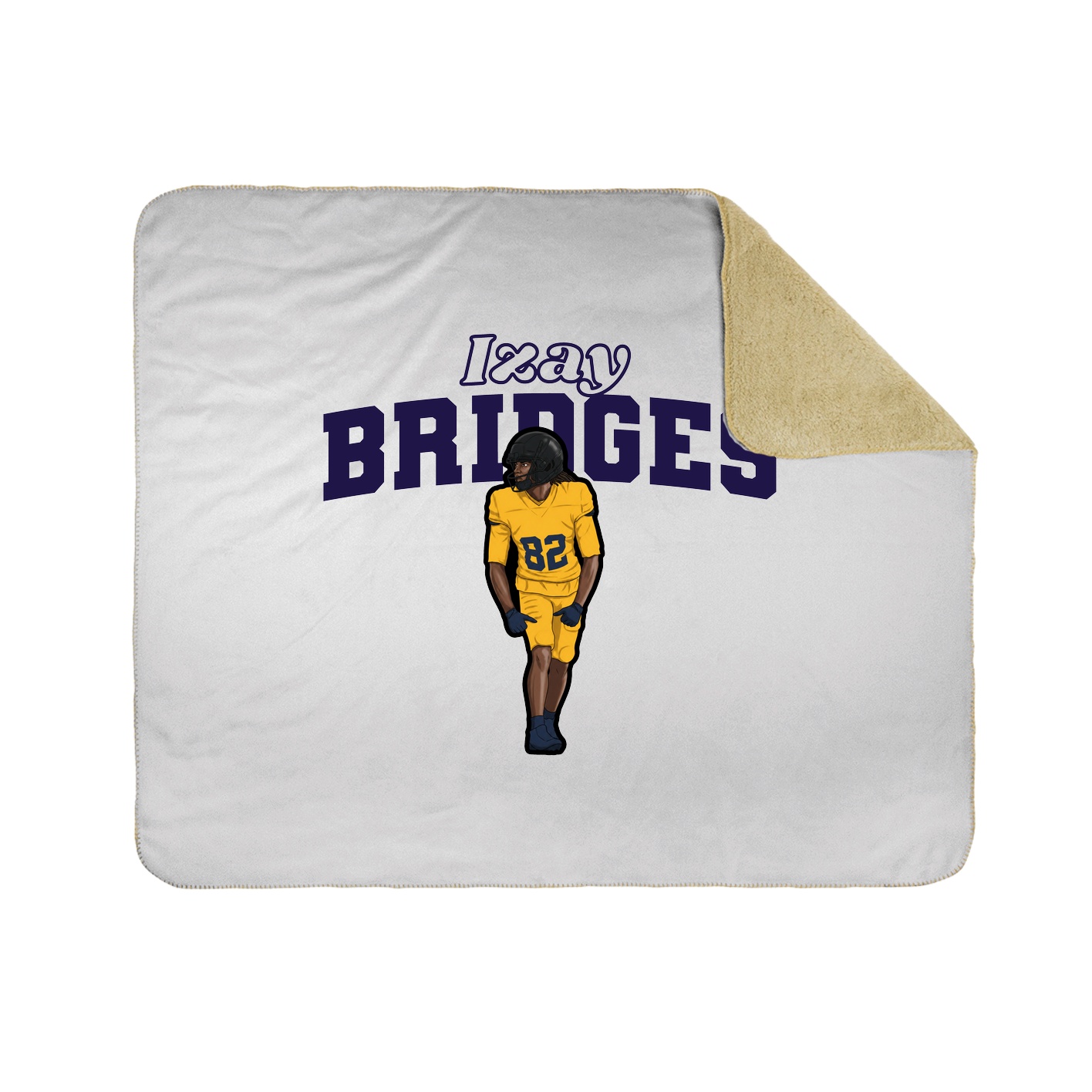 Throw Blanket — Name Arch in White