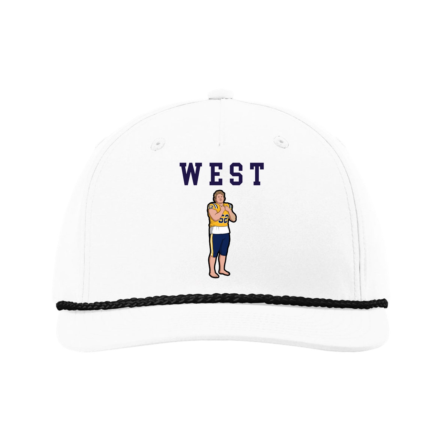 Five-Panel Classic Rope Cap — Shirsey in White