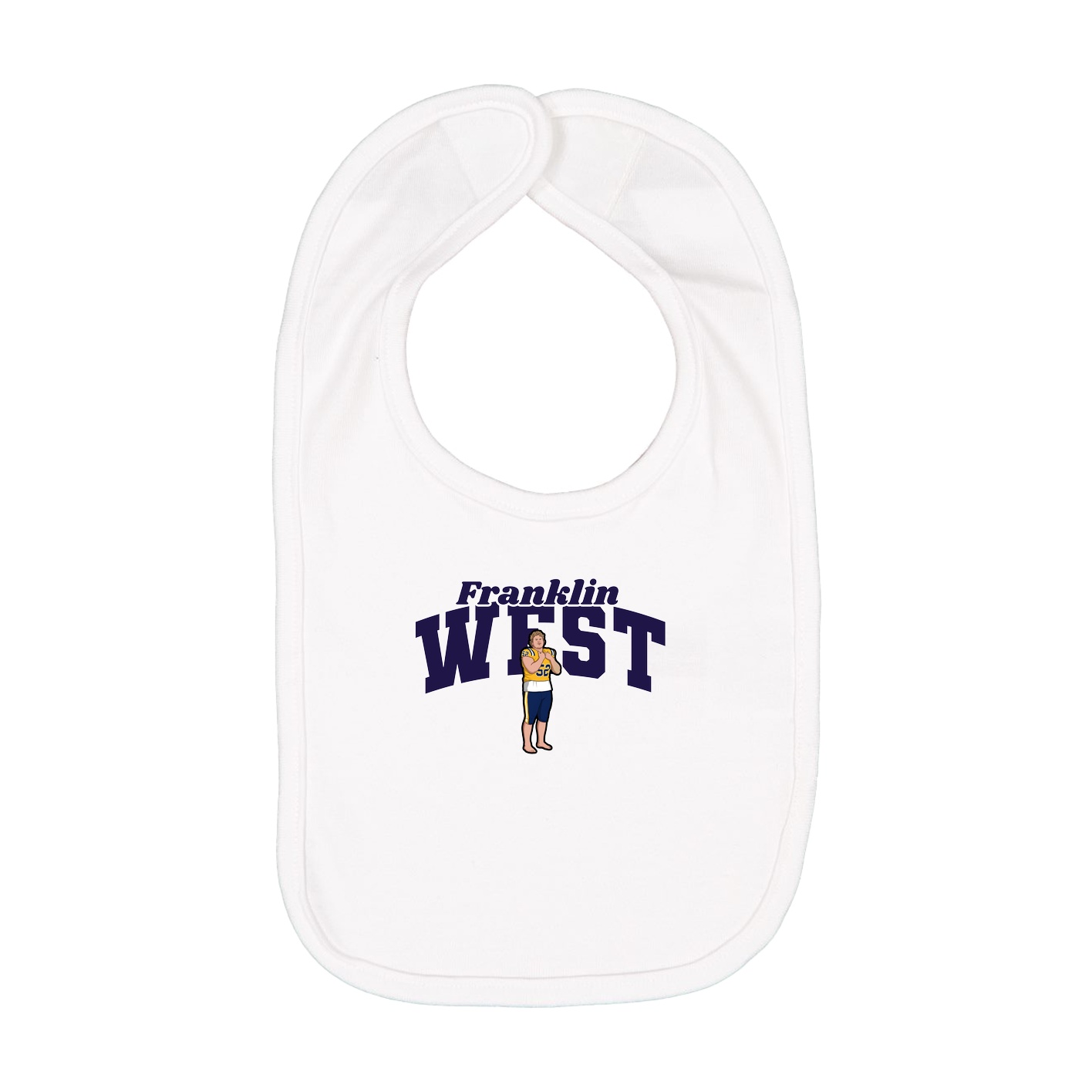 Infant Bib — Signature Arch in White