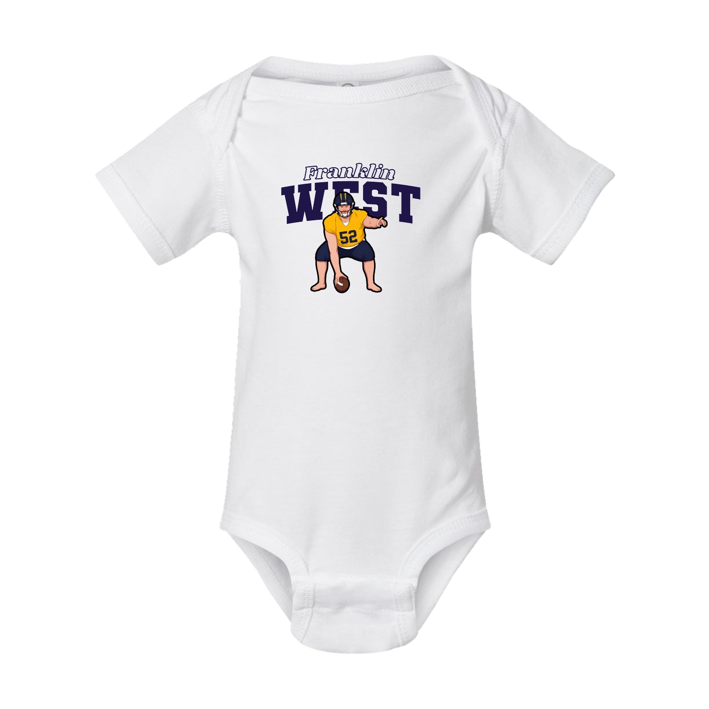 Baby Onesie — Name Arch in White