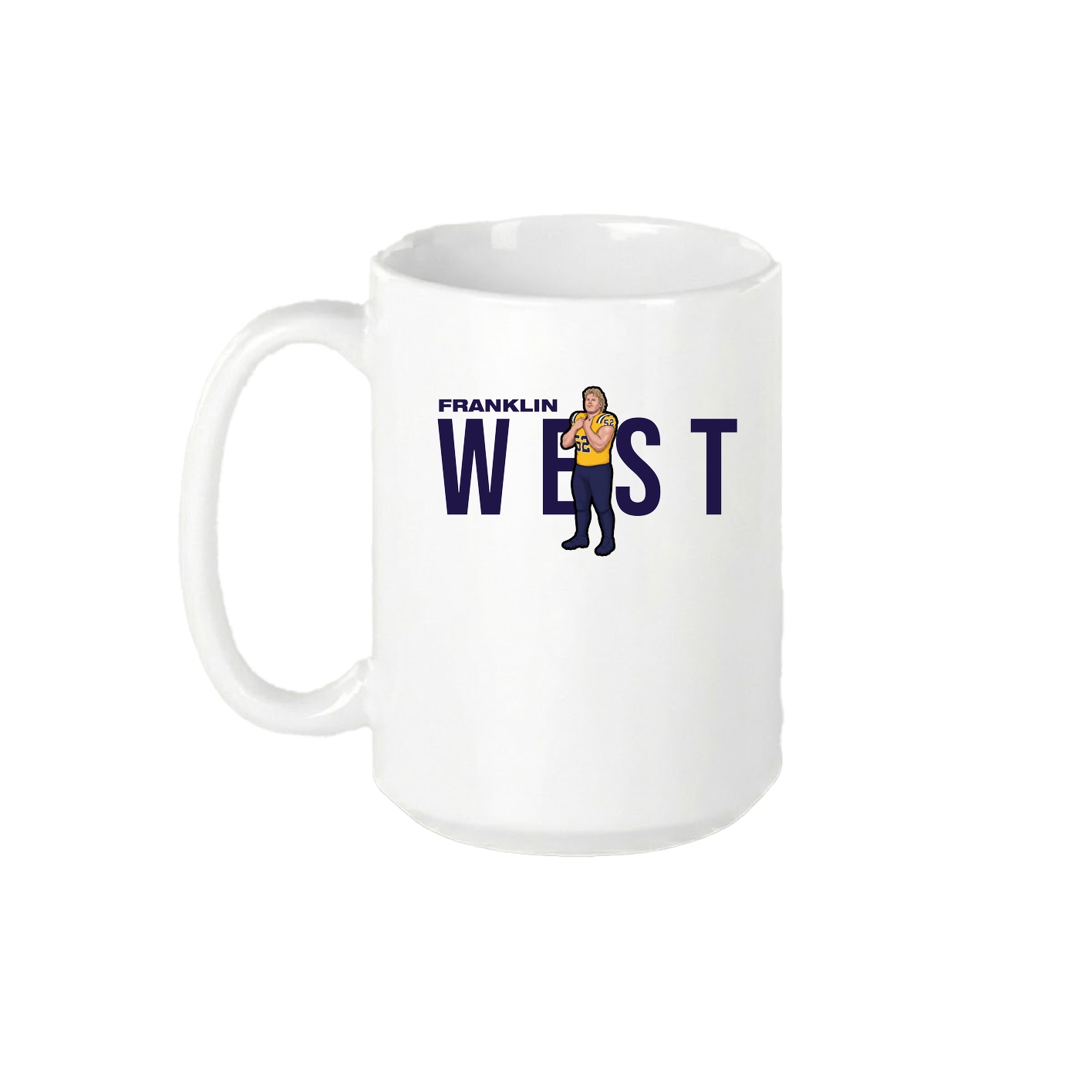 15oz Coffee Mug — Player Name in White
