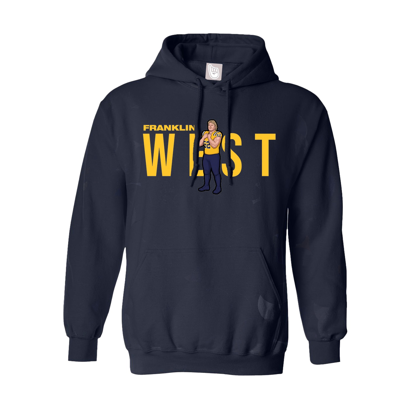 Youth Hoodie — Player Name in Navy