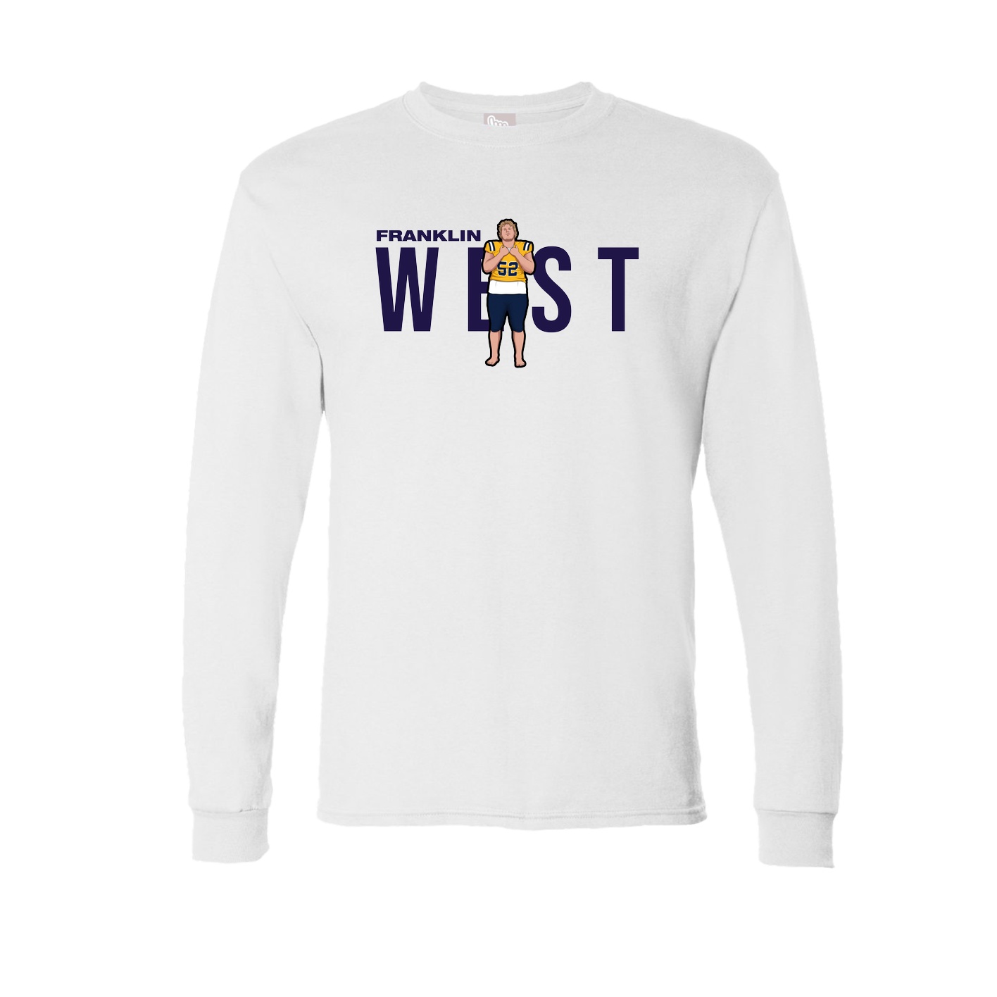 Long Sleeve Tee — Player Name in White