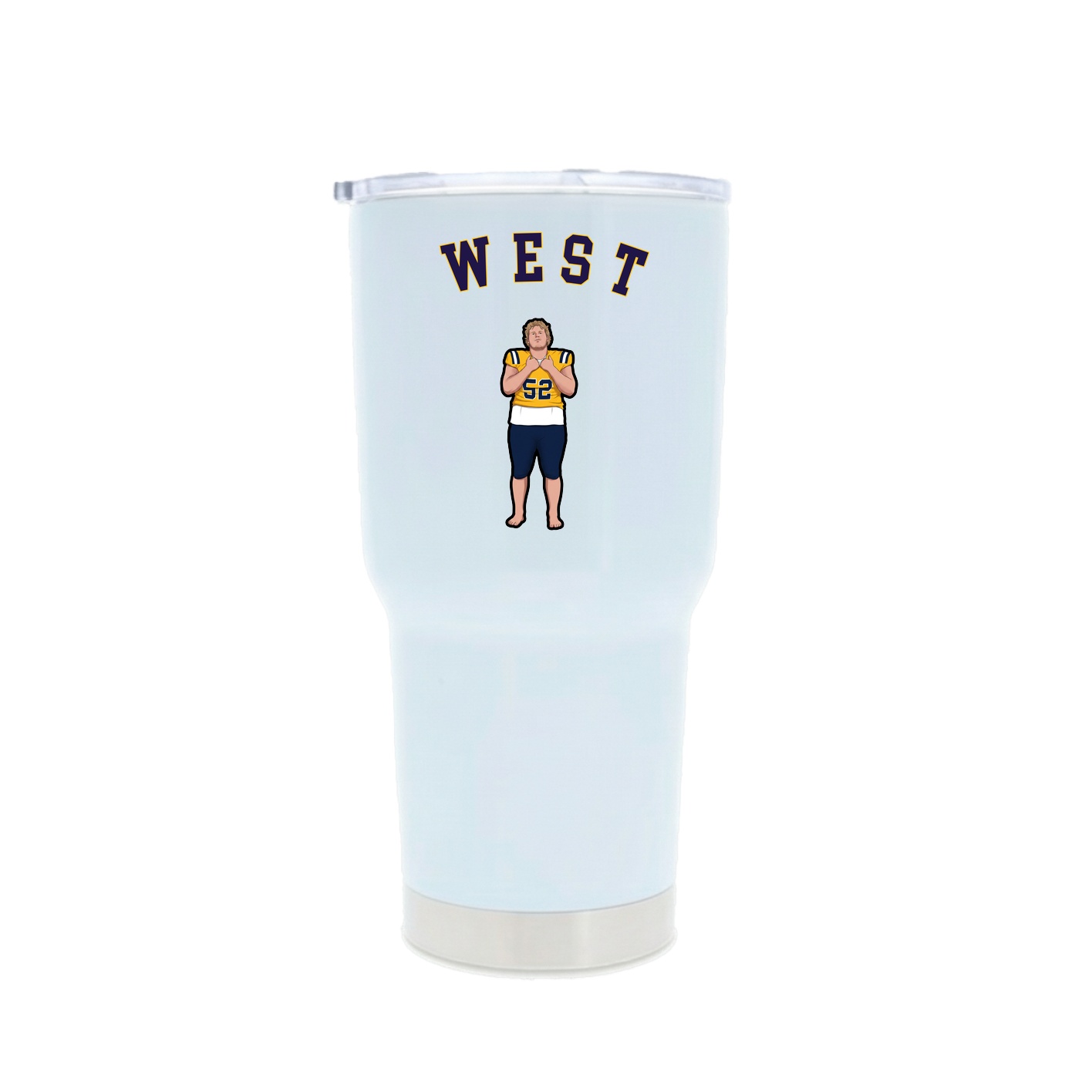 30oz Stainless Steel Tumbler — Shirsey Arch in White