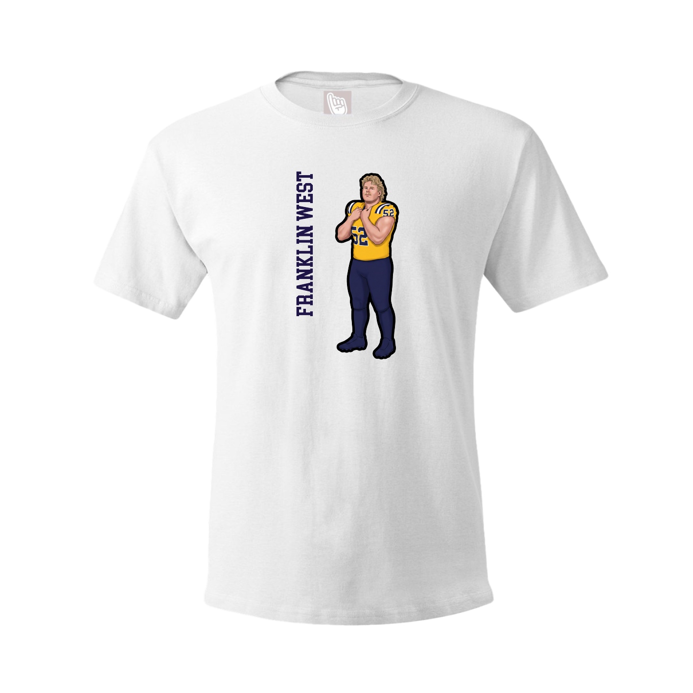 Tee — Name Vertical in White