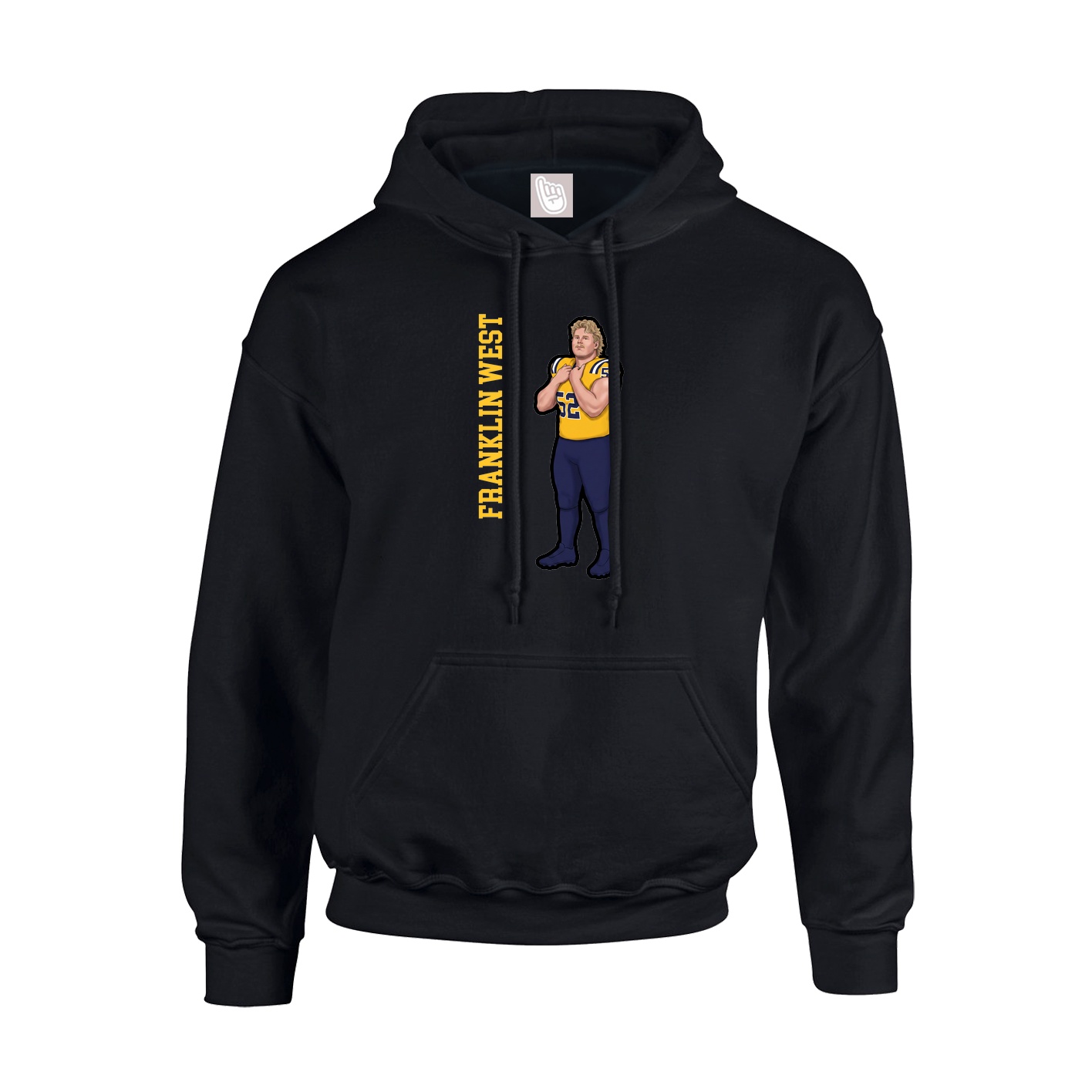 Hoodie — Name Vertical in Black