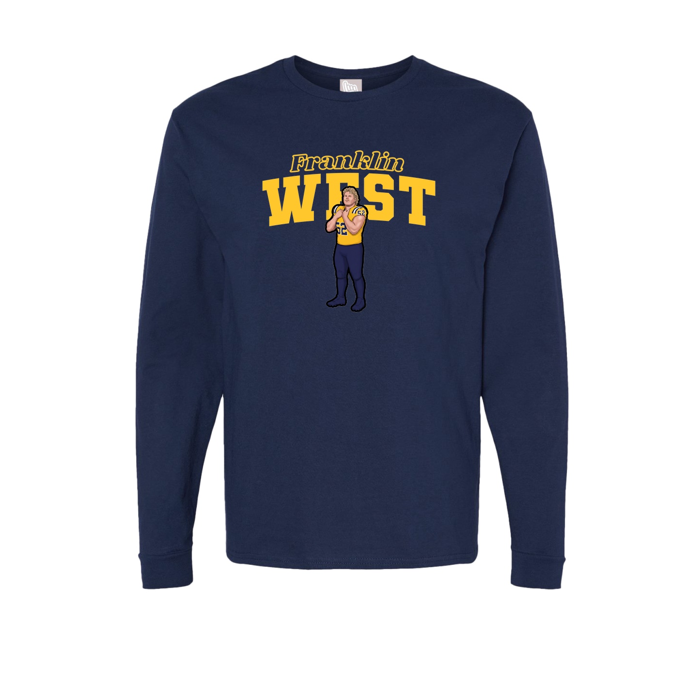 Long Sleeve Tee — Name Arch in Navy
