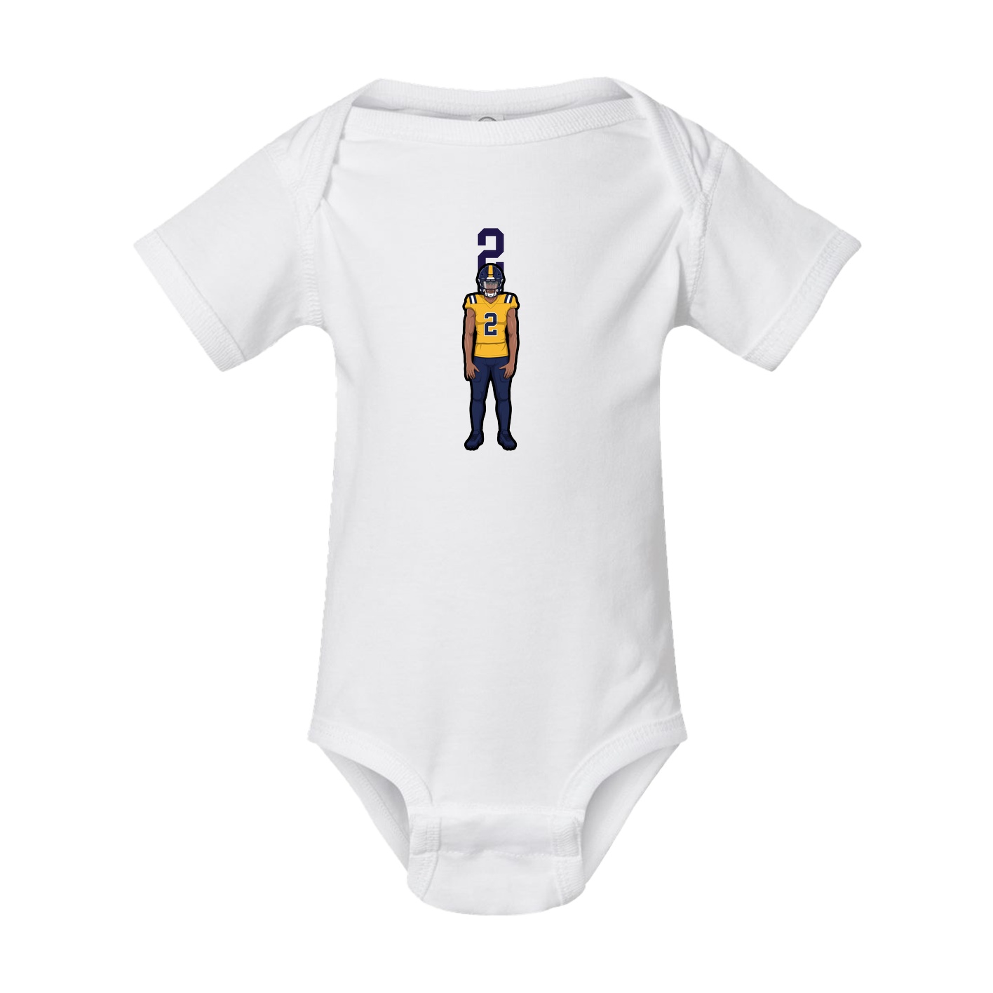 Baby Onesie — Number Top in White