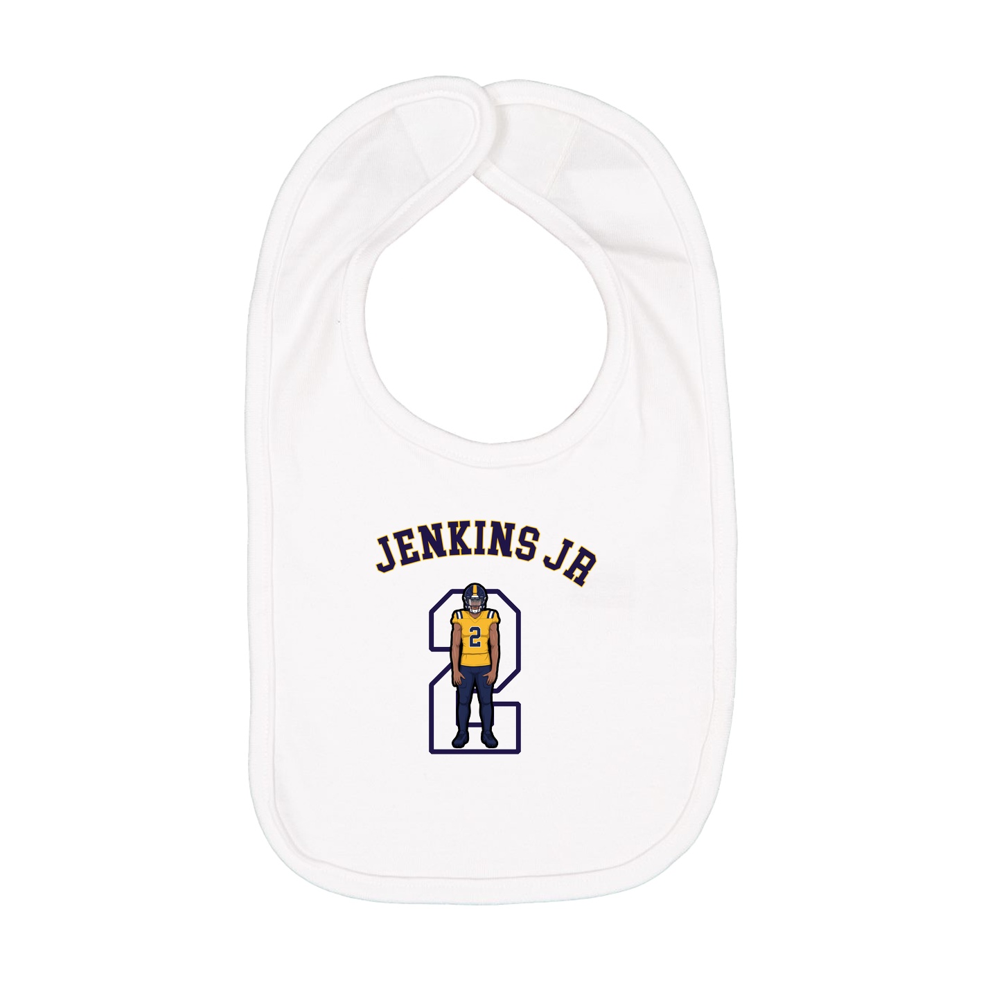 Infant Bib — Shirsey Arch in White