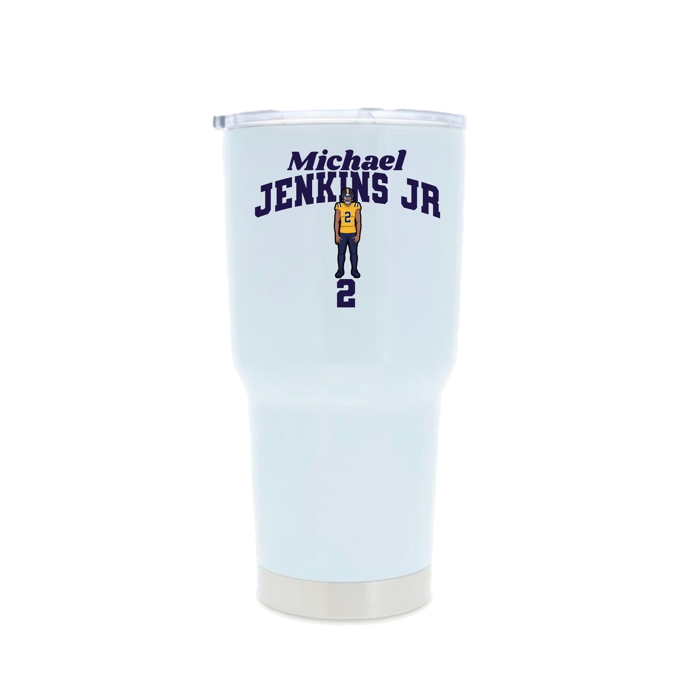 30oz Stainless Steel Tumbler — Signature Arch in White