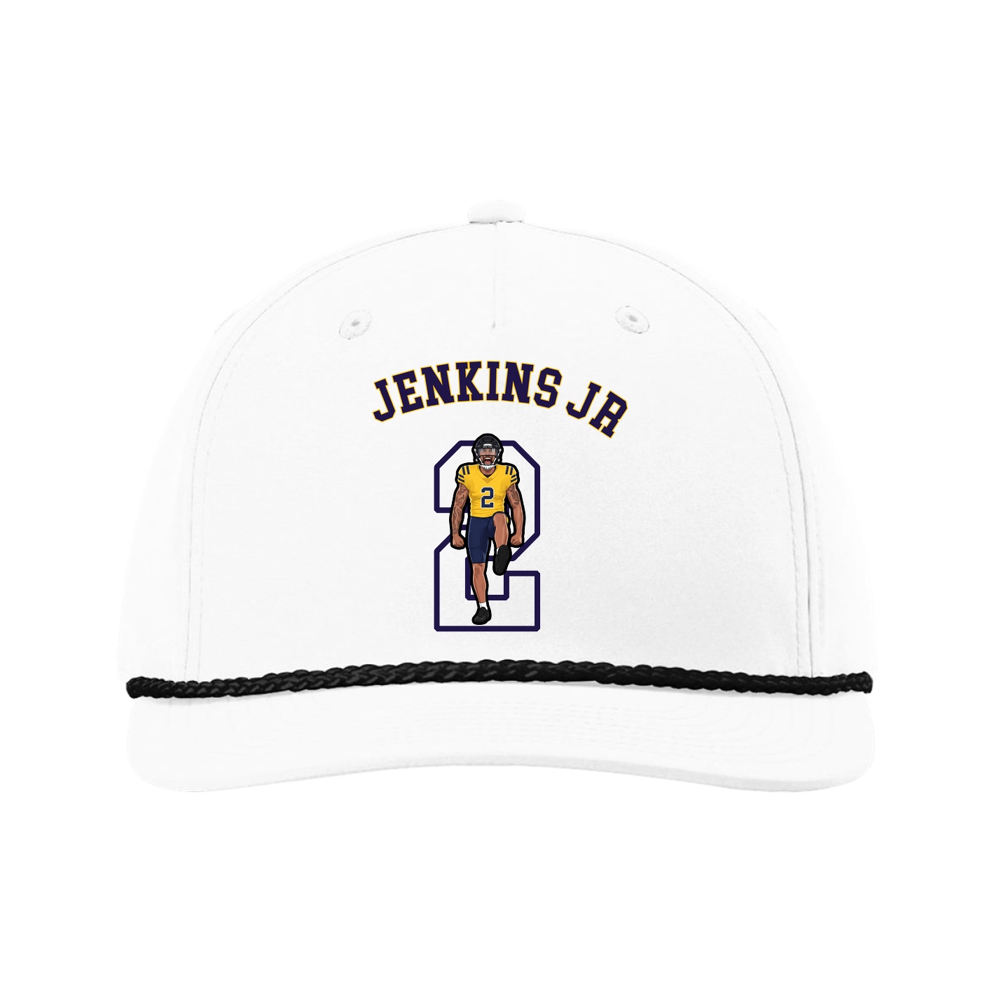 Five-Panel Classic Rope Cap — Shirsey Arch in White