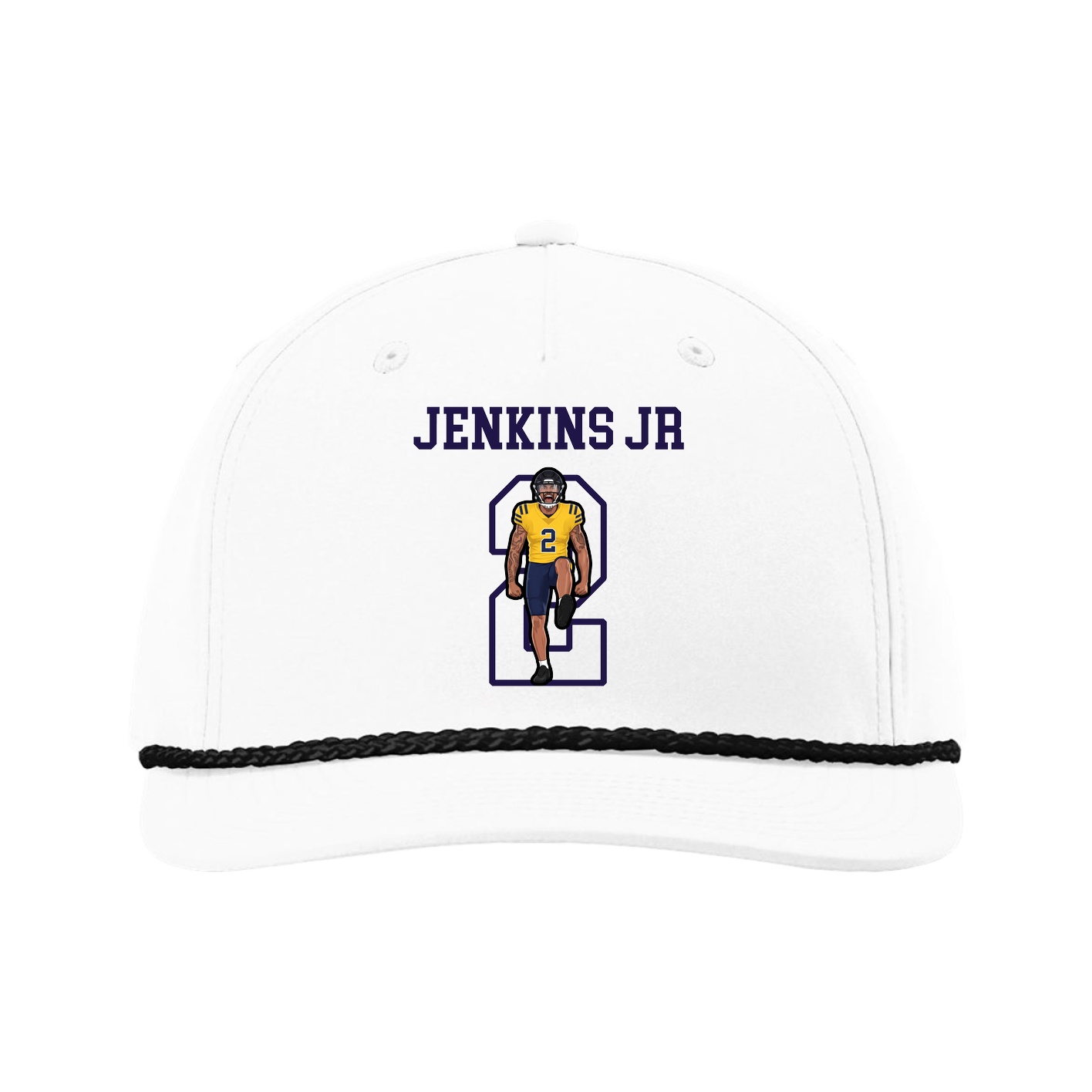 Five-Panel Classic Rope Cap — Shirsey in White