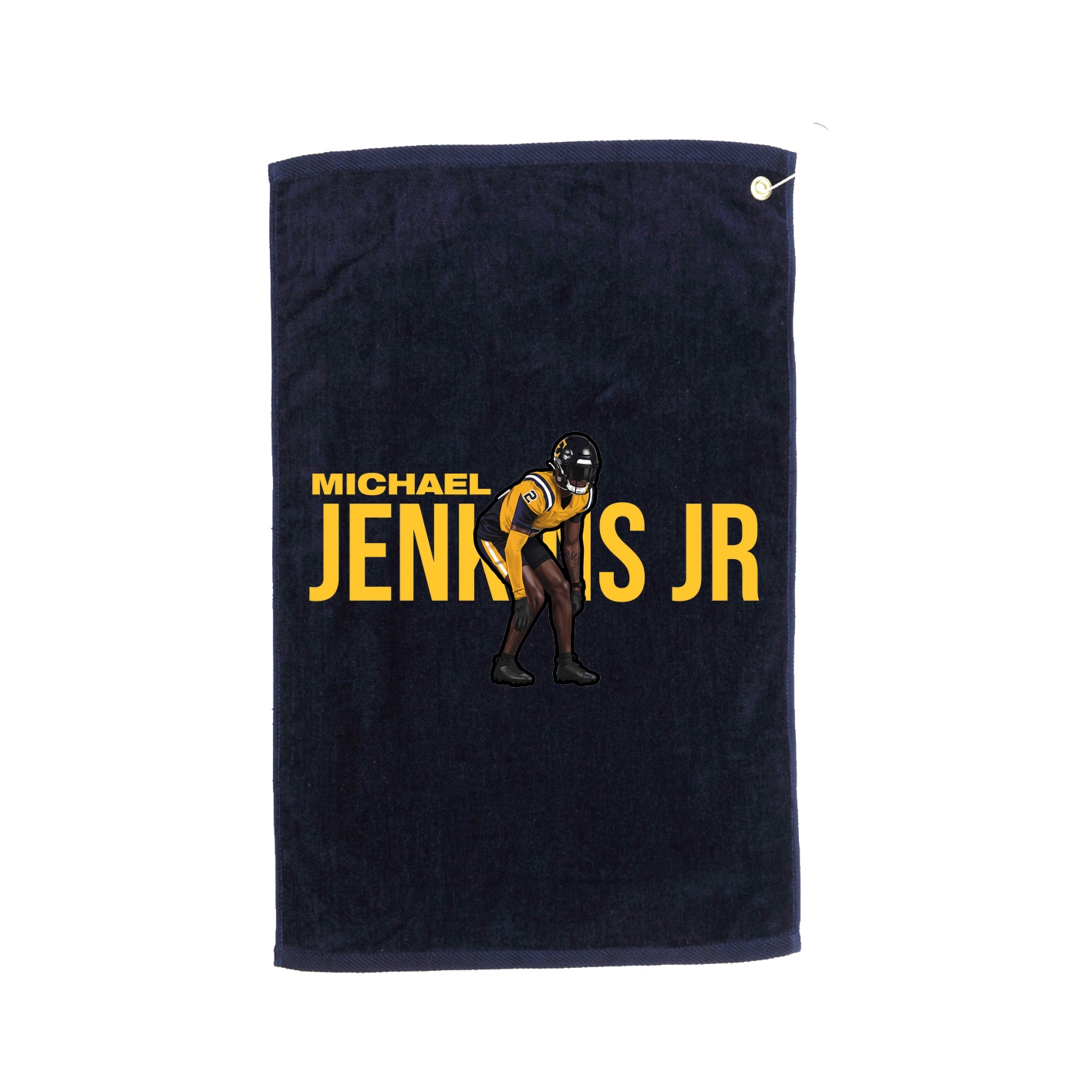 Golf Towel — Player Name in Navy