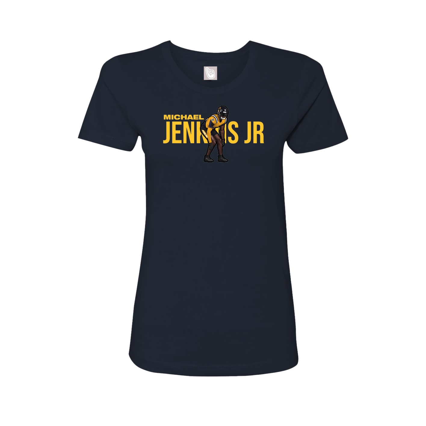 Fitted Women's Tee — Player Name in Navy